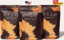(Pack of 3) RYSE Mushroom Coffee 30 Servings Per Pack- Organic