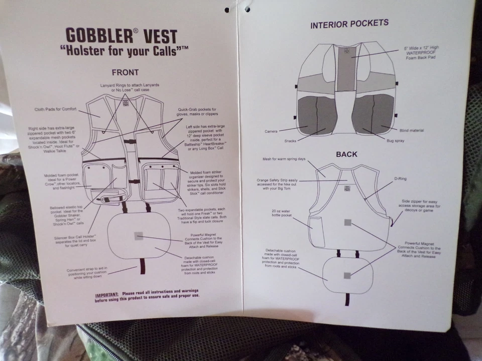 Primos Gobbler Vest 2XL-3XL Realtree Xtra Green - Image 4 of 4