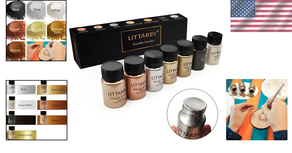 Super Pigmented Metallic Mica Powder for Resin, DIY Crafts & Painting - 7 Colors - Image 2 of 4