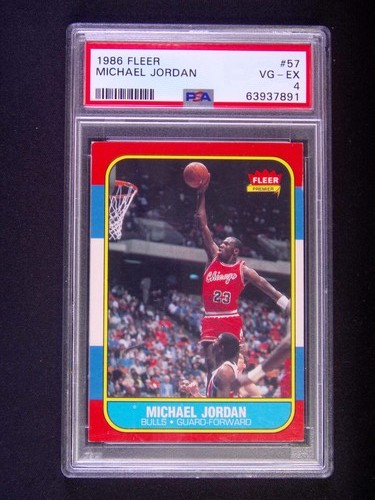 1986 Fleer Premier Michael Jordan #57 RC Rookie PSA 4