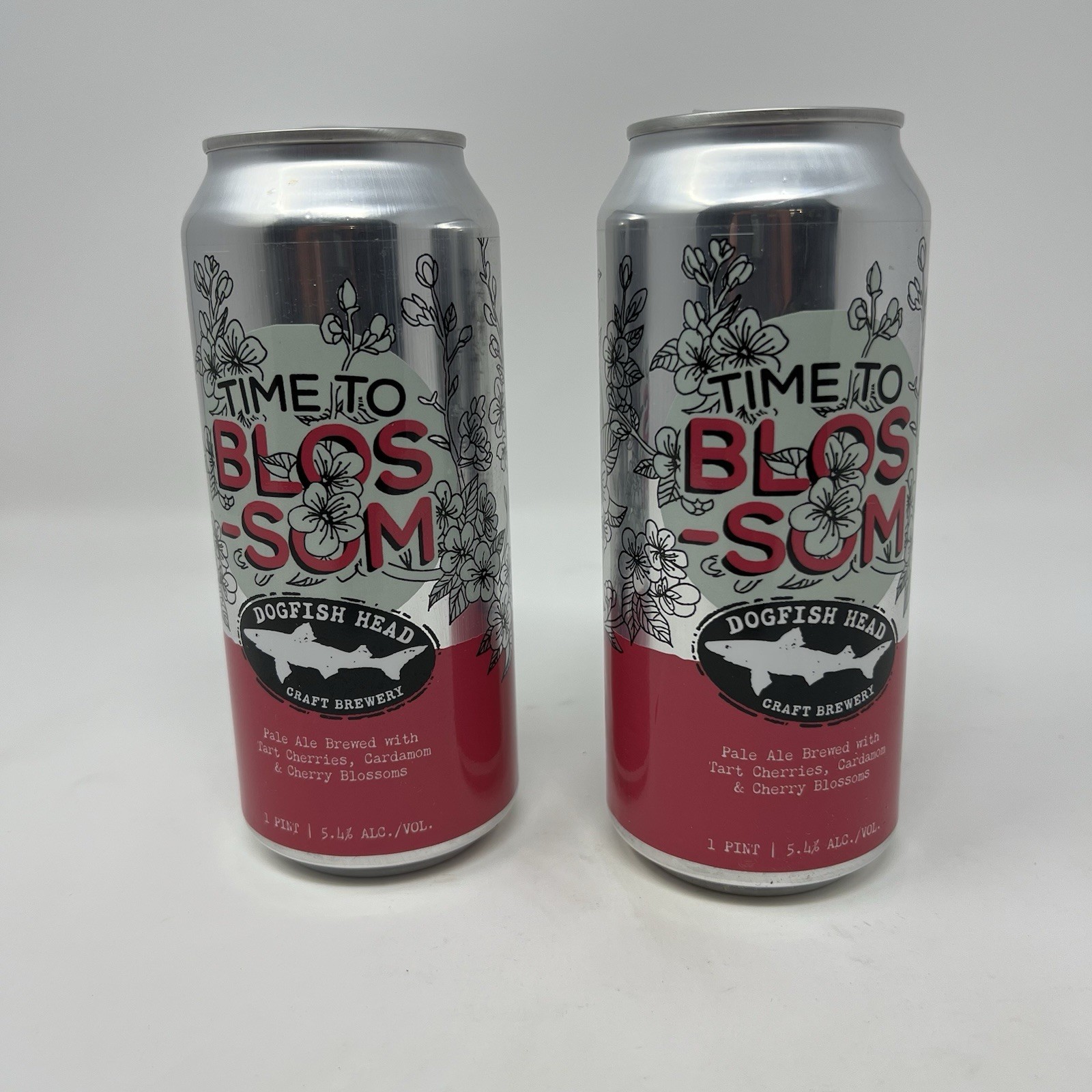 Two Empty Beer Cans Dogfish Head Craft Brewery Time To Blossom Pale Ale