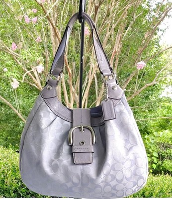 バッグ Coach Soho Hand Bag Signature lic COACH F15083 MEDIUM VINTAGE LYNN SOHO LAVENDER SIGNATURE C CANVAS