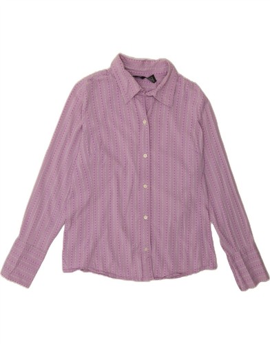 MOSSIMO Womens Shirt UK 20 2XL Purple Pinstripe Cotton BZ09