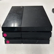 Lot Of 2 Defective Sony PlayStation 4 PS4 Black System Console Only For Parts