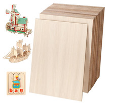DIYDEC 24-Pack Basswood Sheets – 4x6x1/16 Thin Plywood Squares for Crafts&Models
