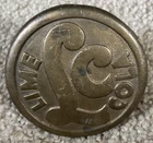 Vintage Lime Cola Brass Sidewalk Marker Advertising