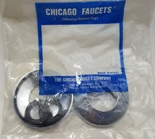 Chicago Faucets 75 PP-NF Pack of 2 Chrome Escutcheon Rings for Lavatory/Kitchen