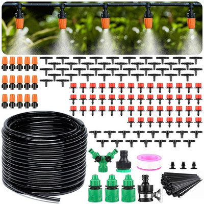 #ad LasTool Garden Watering System164FT 50M Drip Irrigation System Kits with 1 4... $29.99