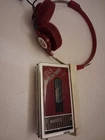 vintage rare 1980s metal Red Sony Walkman W/ Headphones Read Description