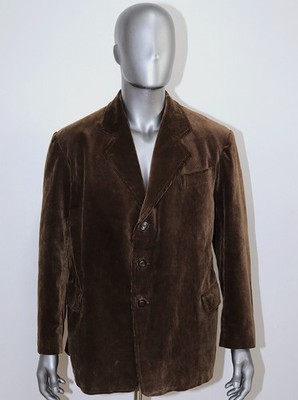 〜40s French corduroy ジレjacket New French Vintage 1940s Brown Corduroy Work Chore Jacket Size L
