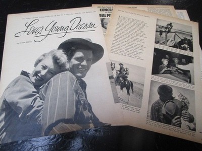 1953 ROBERT HORTON MAGAZINE ARTICLE LOVE'S YOUNG DREAM   ORIGINAL