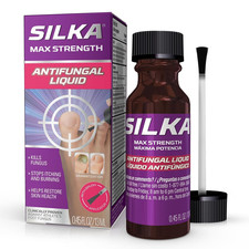 SILKA Max Strength Antifungal Liquid for Toenail Health with Brush Applicator