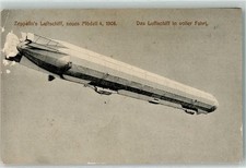 13197121 - Luftschiff Neues Modell 4 AK Zeppelin 1908 Gebrauchsspuren