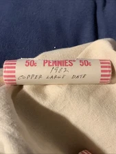 1982 (P) COPPER (LARGE DATE) "BU"  LINCOLN MEMORIAL CENT OBW ROLL