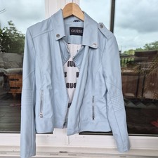 Guess Faux Leather Jacket Womens Size L   Asy...