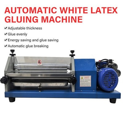 23in Auto Soft Roll Gluing Machine Glue Coating Machine for Paper, Leather 110V