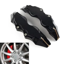 2xBlack Universal Large Size 3D Style Car Auto Disc Brake Caliper Covers Set Kit
