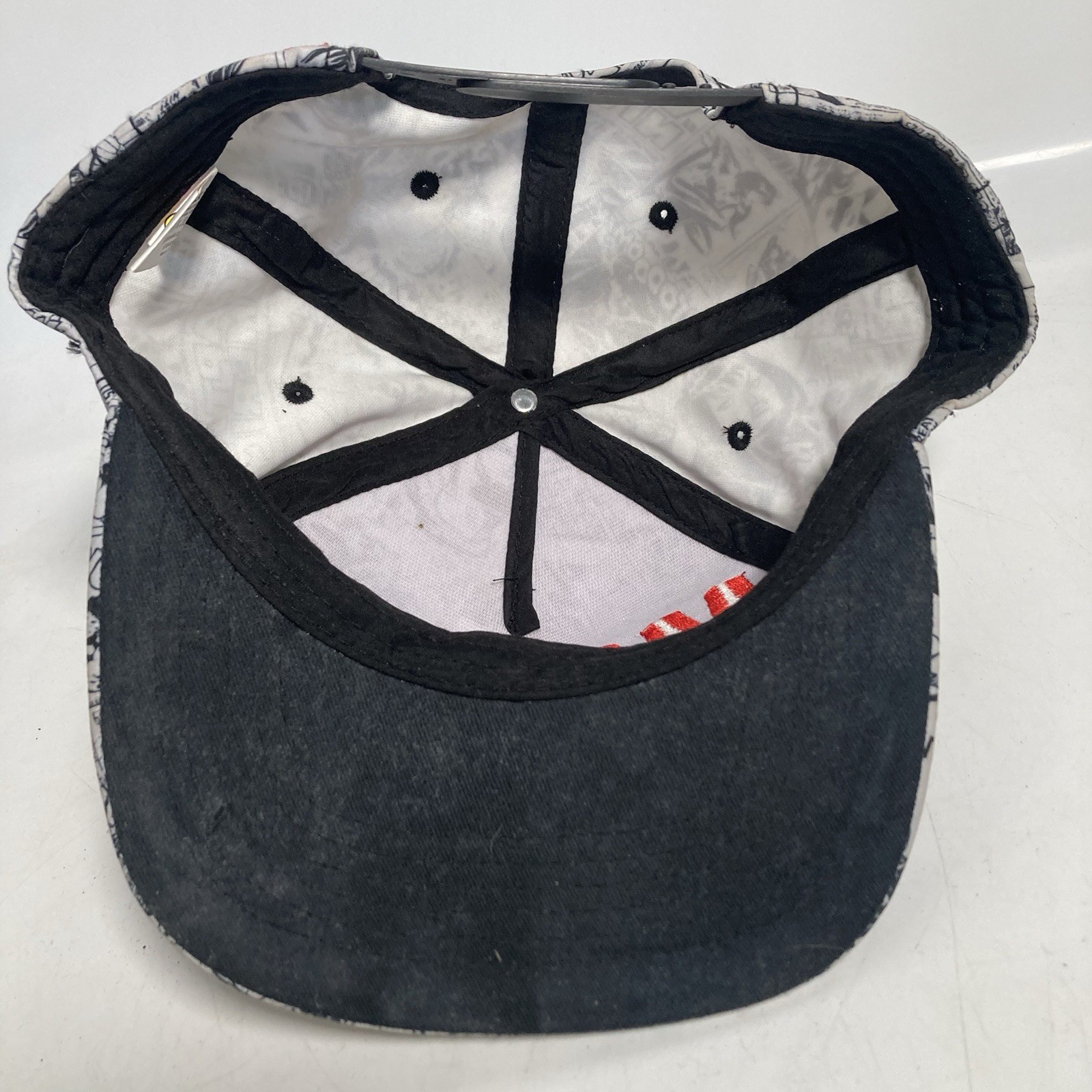 Marvel Logo & Comic Pattern Snapback Baseball Cap… - image 8