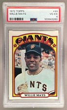 103943260 Willie Mays 1972 Topps #49 PSA 4