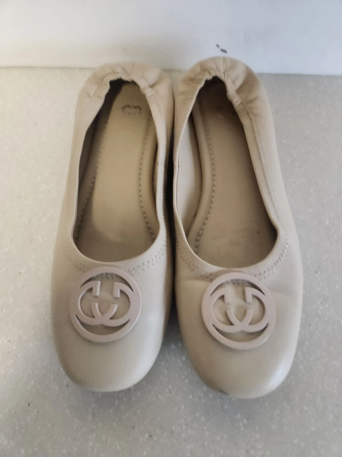 JOSEF SELBEL WOMEN BALLET FLAT SHOES SIZE 8.5US/39 EU BEIGE LEATHER