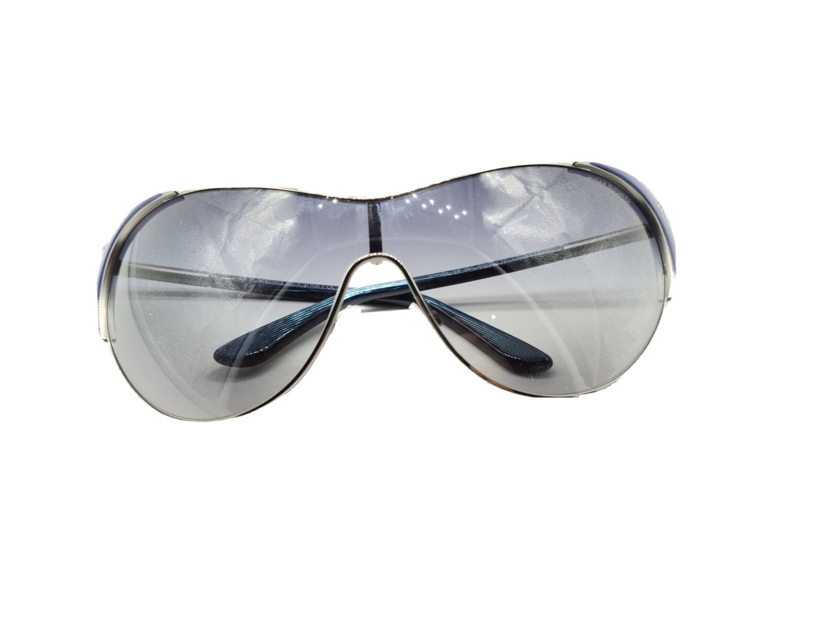 Tom Ford Sunglasses for Women Vanda Blue Curved Shield 757-TF364 89W FT0364 89W Tom Ford Sunglasses TF364 Vanda 89W 137 BLUE ITALY $400.00  main image 2