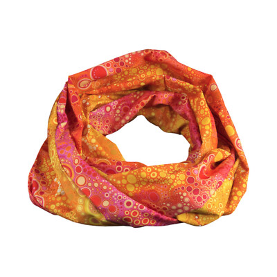 Damen-Loopschal Tropfen Punkte Farbverlauf orange gelb ca. 25 cm x 140 cm
