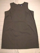 Women's VENEZIA Charcoal Grey Sleeveless Sheath Dress sz 28 Fitted Stretch n051