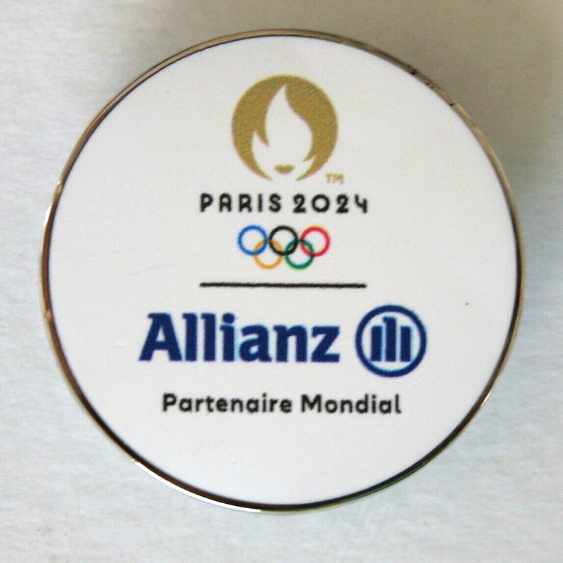 PARIS 2024 ALLIANZ OLYMPIC SPONSOR PIN / MAGNET BACK