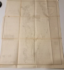1855 US Coast Survey preliminary chart map Chesapeake Delaware Bays Baltimore