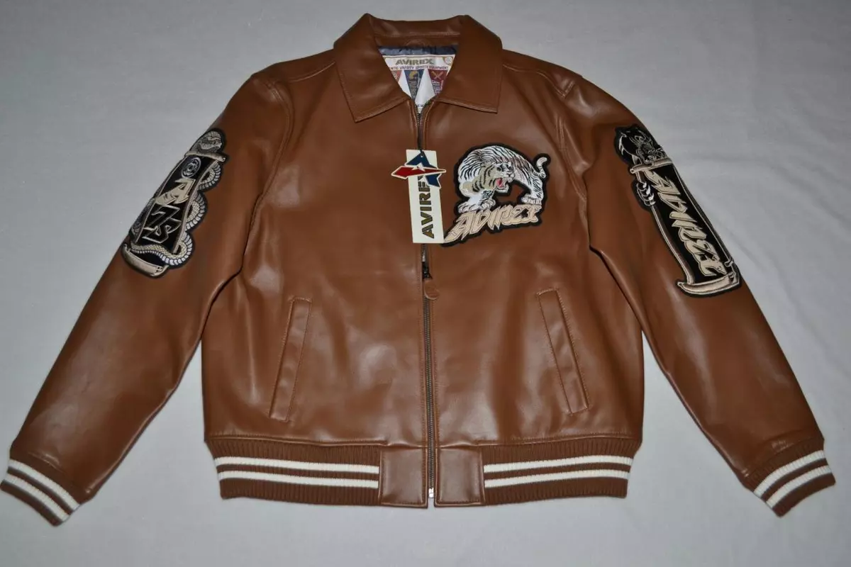 AUTHENTIC AVIREX SPEED TIGER A-2 JACKET BOMBER MENS TOFFEE NEW ALL SIZES
