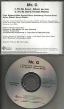 MR. G It’s so Good w/RARE REMIX PROMO Radio DJ CD single 2003 MINT USA mr Mister