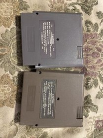 Double Dribble & Roger Clemens Baseball (Nintendo NES 1987) Authentic Tested !!