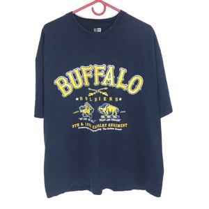 BUFFALO SOLDIERS T-shirt XL Blue Vintage 100% Cotton Double Sided Made in USA | eBay