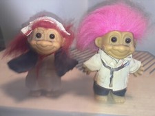Vintage 5 inch Russ Troll Dolls, Nurse And Doctor