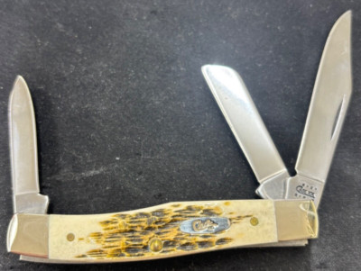 RARE CASE XX BONE STOCKMAN KNIFE 2001 ''63032'' NEAR MINT!!