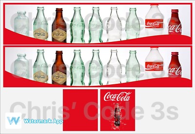 Code 3 selbstklebendes Vinyl Anhänger Aufkleber - Geschichte der Coca-Cola - 1/50 1/76 1/148