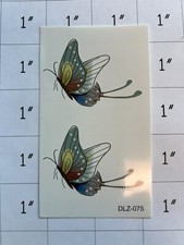 Realistic Temporary Fake Tattoos, Tiny, Words, Flowers, Butterflies, 1 pc shown