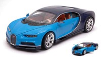 Welly 1/24 Bugatti Chiron Blau Modellbau Statisches Modell Diecast