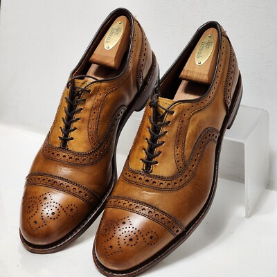 Allen Edmonds STRAND Cap-Toe Oxford Dress Shoes 9.5D Walnut  display picture 1