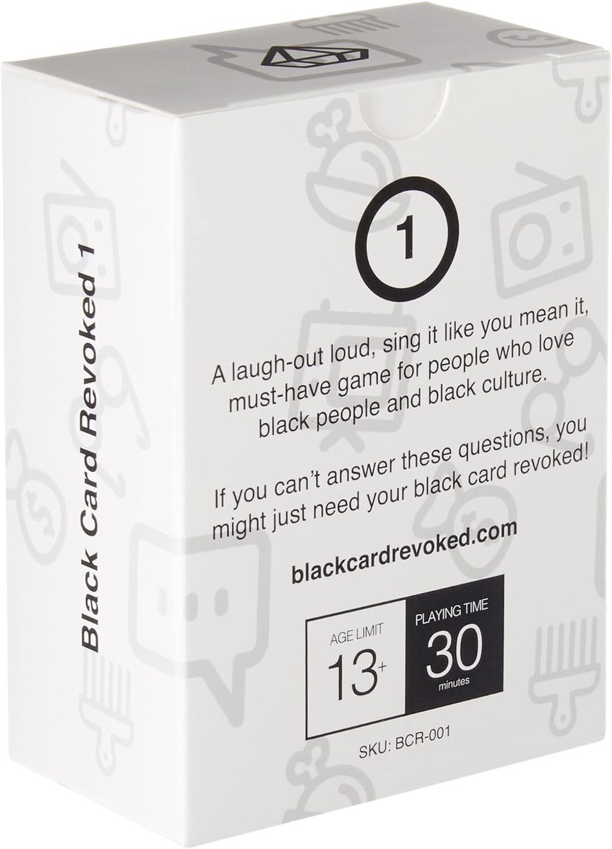 New Black Card Revoked Original Flavor First Edition Game Black Trivia  Culture