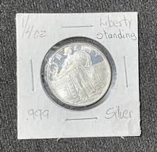 STANDING LIBERTY BULLION- AMERICAN PRECIOUS METALS .999 SILVER 1/4 OZ