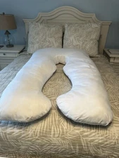 Queen Body Pillow Soft U Shape for Girls Women Adults Pregnant Gray