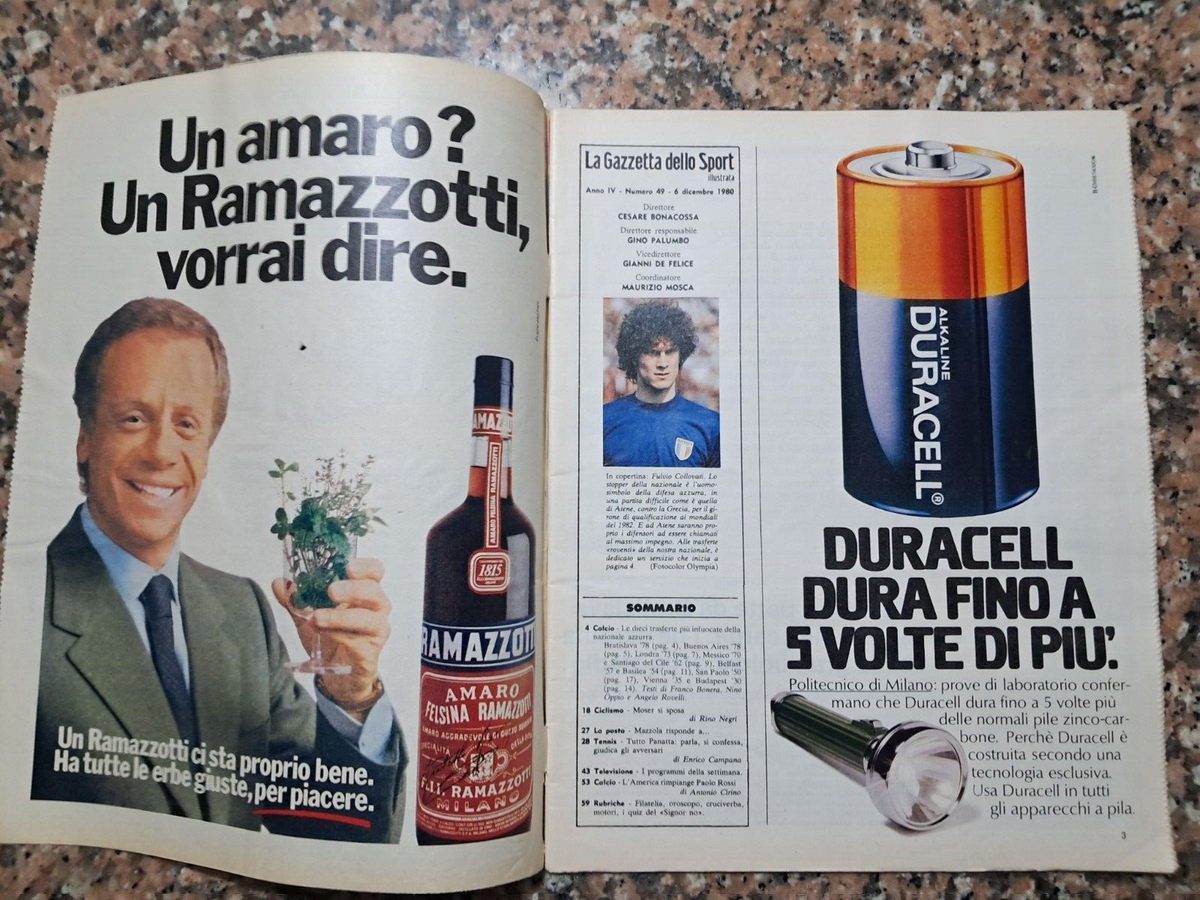 Gazzetta Dello Sport Du 12 Avril 1980 – Inter, Reggazzoni, Torino, Napoli, Moser – Italien