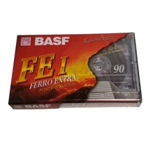 BASF Fe I Ferro Extra 90 Min Blank Cassette Tape (1) Sealed - Made in Germany