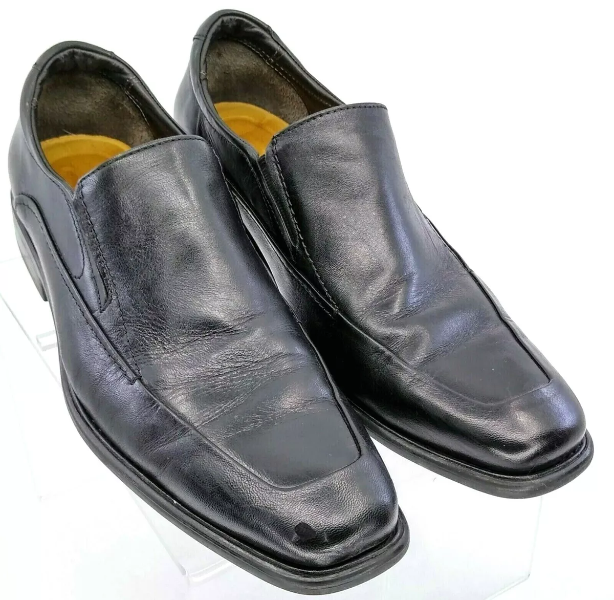 Johnston Murphy Tilden Loafer Men 10.5 M Black Leather Slip On