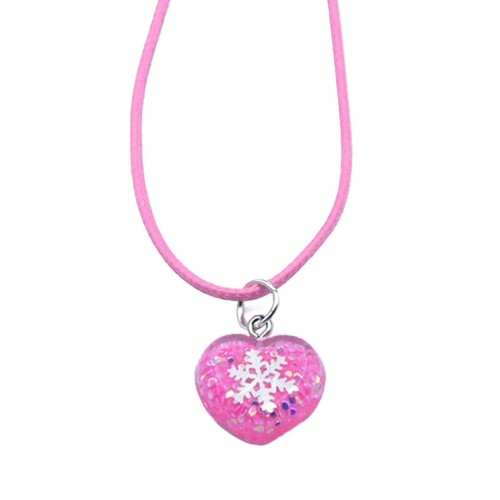Sequins Heart Snowflake Necklace Fashion Simple Clavicle Chain Women Girls - Picture 13 of 16