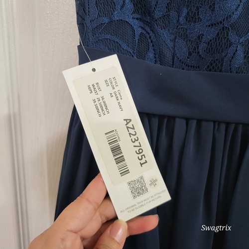 Azazie Cierra Dark Navy Dress  - Picture 5 of 8