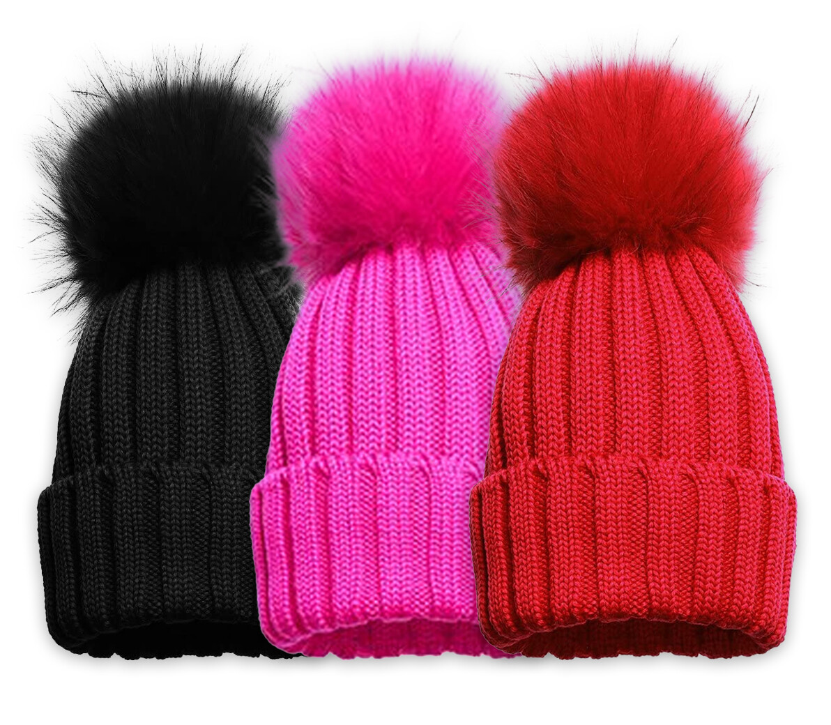 BeFur Knitted Winter Hat With 2 Pom Poms - Plush Warm Beanie For Kids, Babies, Women (Unisex) - View #10