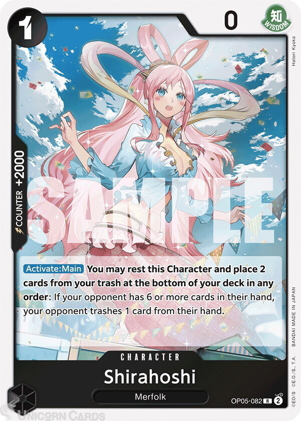 OP05-082 Shirahoshi : Rare English One Piece TCG Card : PRB01: One Piece Card Th