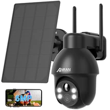 ANRAN Solar 3K PTZ Security Camera Outdoor 360° Wireless WiFi Color Night Vision